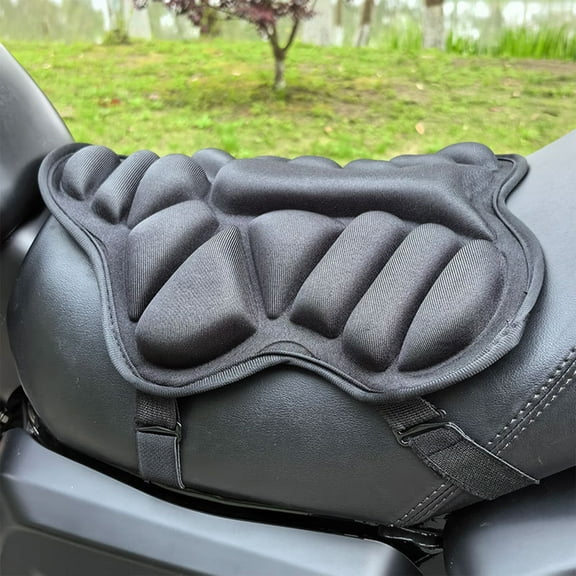 Kraoden Motorcycle Seat Cushion Cover, Shock Absorbing, Thermal Insulation & Sun Protection, All Season Universal Fit for Most Motorcycles & Scooters, Easy Installation