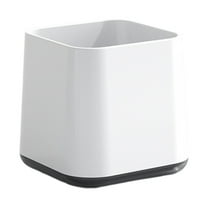 Kraoden Mouthwash Cup Toothbrush Holder for Bathroom, Compact Plastic Toothbrush Mug, Easy to Clean Oral Care Storage, Elegant Square Design for Toilets and Vanities