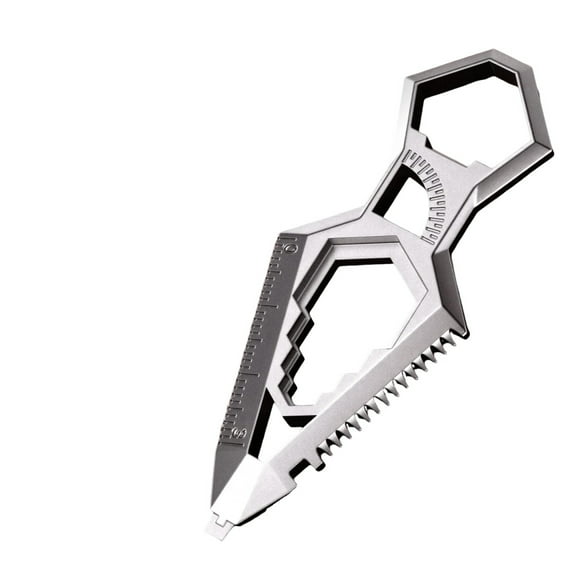 Kraoden Multi-Functional Portable Sword Tool Combination, Bottle Opener, Protractor, Ruler, Sander, Cord Cutter, Wrench Set, Saw, Bicycle Tension Wrench, Screwdriver & Pry Bar