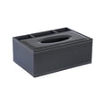 thumbnail image 1 of Kraoden Multifunctional Leather Remote Control Storage Box & Tissue Holder, Stylish Organizer for Living Room, Office, and Bedroom, Space Saving Design, Easy to Clean, 1 of 6