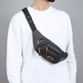 thumbnail image 1 of Kraoden Multifunctional Sports Waist Bag, Large Capacity Lightweight Crossbody Bag with Adjustable Shoulder Strap, Multiple Compartments, and Headphone Design for Travel & Outdoor Activities, 1 of 6