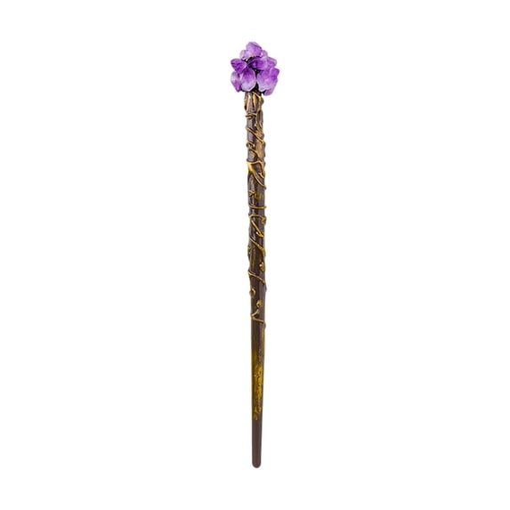 Kraoden Natural Crystal Magic Scepter Wand, Handmade Gemstone Decor Stick for Home, Collection, and Dress Accessories, Distinctive Textured Multi-Scene Decoration