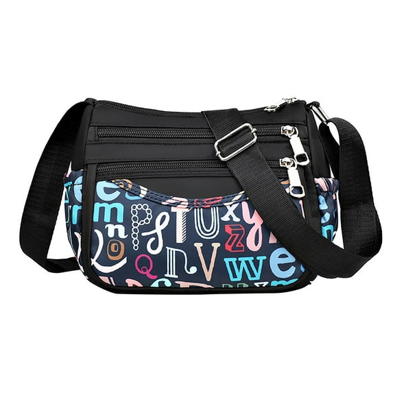 Kraoden New Nylon Single Shoulder Crossbody Bag with Large Capacity and Multi Compartment Nylon Bag