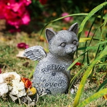 Kraoden Pet Memorial Tombstone Ornament, Resin Dog & Cat Memorial Decor for Home Garden Patio, Unique Tribute for Pet Lovers, Beautiful Resting Place for Cherished Memories