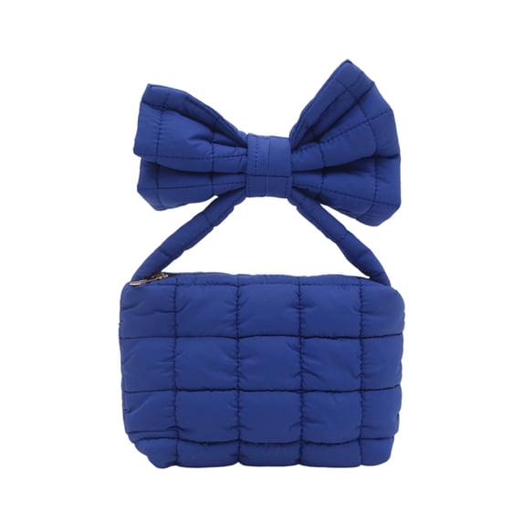 Kraoden Pleated Bow Bag Women’s Handbag Shoulder Crossbody Bag, Soft Polyester, Extra Large Capacity, Comfortable Handle, Versatile Style for Daily Use and Travel
