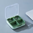 thumbnail image 1 of Kraoden Portable Drug Storage Box, Medication Container with 4 Compartments, Moistureproof, Easy to Clean, Travel-Friendly, Compact Organizer for Tablets and Pills, 1 of 6