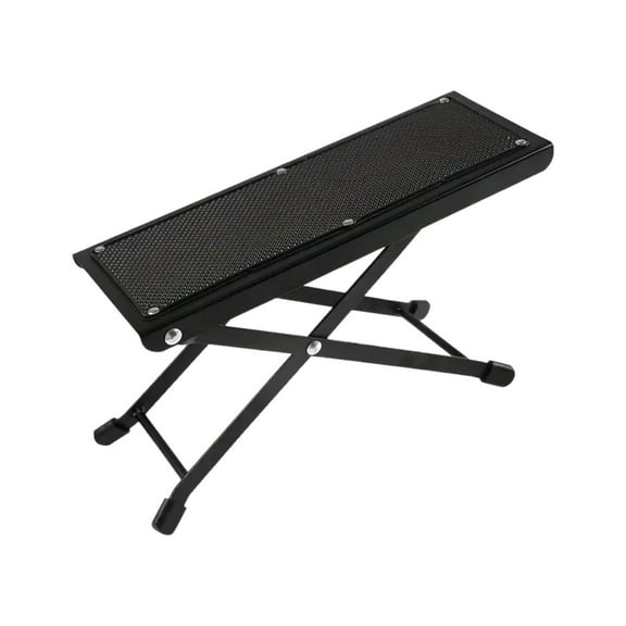 Kraoden Portable Guitar Footstool, Foldable Non-Slip Footrest for Musicians, Adjustable Height Pedal Stool for Guitar and Piano, Multi-Purpose Foot Stool for Home and Office
