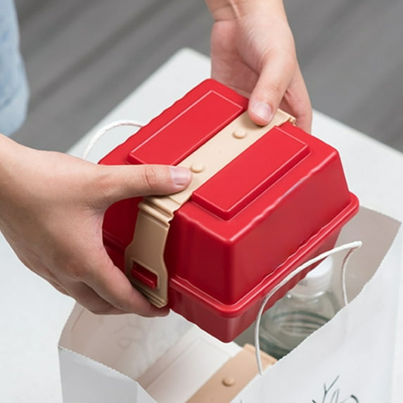 Kraoden Portable Picnic Boxes, Pressure Proof Bento Boxes, Microwave Safe Lunch Box, High Volume Food Storage, Hamburger & Cake Packing, Ideal for Meals & Takeout