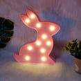 thumbnail image 1 of Kraoden Rabbit Lamps Decorative Lights, Plastic Art Decorations, Bedroom Kitchen Living Room Office Holiday Home Decor and Gifts, 1 of 8