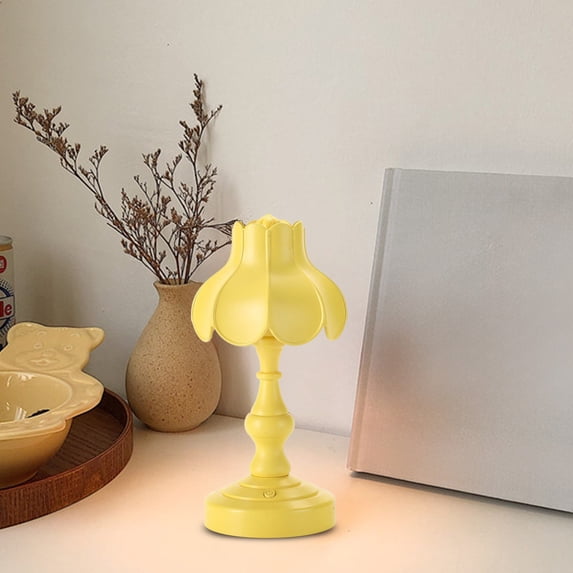 Kraoden Retro Table Lamp USB Rechargeable Night Light Dormitory Mini Bedside LED Vintage Decor Europe and US Style Retro Bedroom Lamp