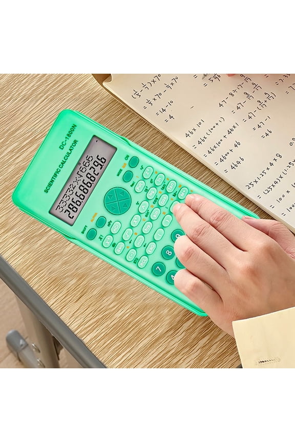 Scientific Calculator with 240 Functions, Desk Math Calculator for Students, 2-Line Display, Ergonomic Design, Battery Operated, Ideal for Office Use