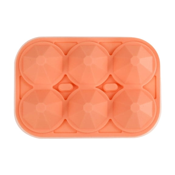 Kraoden Silicone Ice Tray Molds for Large Ice Cubes, Whiskey Ice Ball Maker, Food Grade Silicone, 6-Compartment for Easy Demolding, Versatile for Ice, Jelly, Chocolate, Home and Bar Use