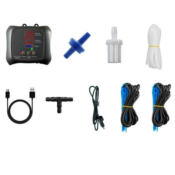 Kraoden Smart Automatic Watering System, Self-Watering Plant Device, Timer Drip Irrigation Kit for Lazy Gardeners, Intelligent Timed Watering and Drip Irrigation Nozzles