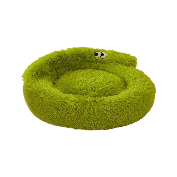 Kraoden Soft Portable Cat Bed, Washable Plush Sleeping Bed for Small and Medium Pets, Cozy Multi-Purpose Cat House with Semi-Enclosed Design, Perfect for Indoor Use
