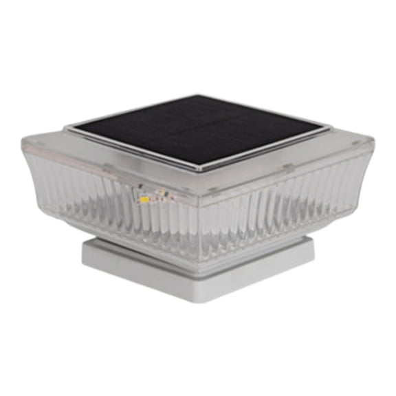 Kraoden Solar Powered IP65 Garden Fence Column Light, Durable ABS Outdoor Lamp with Efficient Solar Panel for Pathway, Patio and Landscape Lighting, Easy Installation