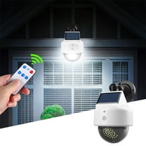 Kraoden Solar Powered Simulated Monitoring Camera with Motion Sensor, Outdoor Courtyard Wall Lamp, Security Light for Garden, Street, and Patio, Easy Installation, IP65 Waterproof