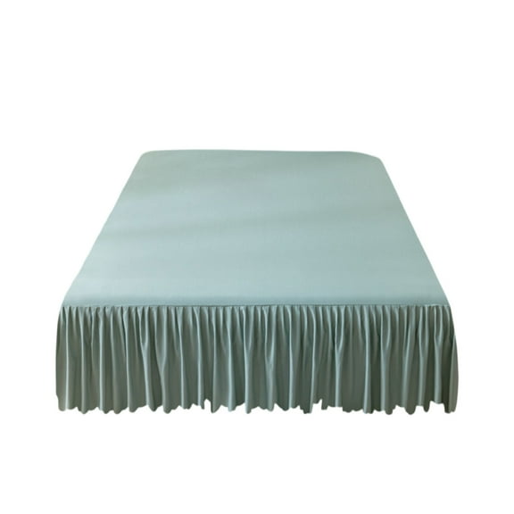 Kraoden Solid Color Bed Skirt, Non-Slip Polyester Cotton Bedspread, Durable Ruffled Edge Bed Protector, Elegant Korean Style, Universal Fit for All Mattress Types
