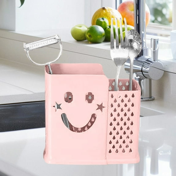 Kraoden Stainless Steel Cutlery Organizer Bucket, Multi-Functional Tableware Storage for Home Kitchen & Outdoor Dining, Durable Utensil Holder, Space-Saving Design