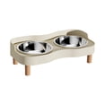 thumbnail image 1 of Kraoden Stainless Steel Double Pet Feeder with Non-Slip Base, Adjustable Height, and Anti-Tip Design, Safe and Durable Plastic Tray for Dogs and Cats, Easy to Clean and Maintain, 1 of 6
