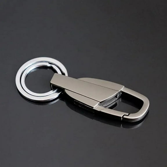 Kraoden Stainless Steel Keychain Car Key Chain Pendant Thickened Lock Keychain Men's Pendant Ring Fast Hanging Ring