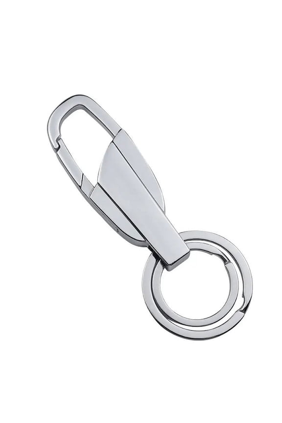 Stainless Steel Keychain Car Key Chain Pendant Thickened Lock Keychain Men's Pendant Ring Fast Hanging Ring