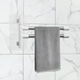 thumbnail image 1 of Kraoden Stainless Steel Swivel Towel Rack, No Drill Bathroom Shelf with Integral Hooks, 180° Rotating Bar, Anti-Slip Design, Rust Resistant, Ideal for Kitchen & Bathroom Storage, 1 of 6
