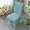 thumbnail image 1 of Kraoden Stretch Dining Chair Covers with Skirt, Washable Spandex Slipcovers for Kitchen, Wedding, Banquet & Home Decor, Protective, Non-Slip Fit, Wrinkle-Resistant, Easy to Install, 1 of 6