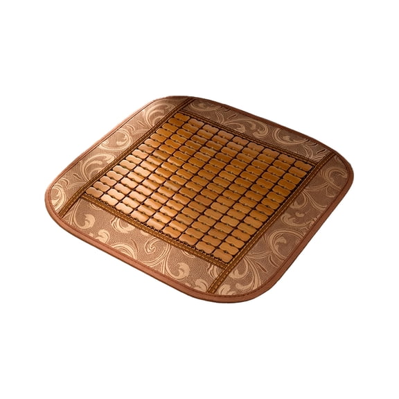 Kraoden Summer Bamboo Seat Cushion, Cool Breathable Non-Slip Chair Pad for Office, Car, Gaming, Home Sofa, and Dining Chairs, Easy to Clean and Maintain Comfort Solution