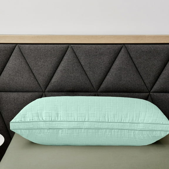 Kraoden Super Soft Weave Pillow Breathable Decorative Knitted Pillow Standard Size Skin Friendly Weave Pillow Gray Green Beige