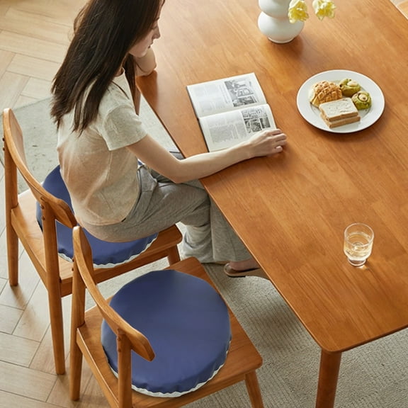 Kraoden Thick Non-Slip Round Cushion Pad, Waterproof Stool Cushion for Home, Office, and Car Use, Comfortable Seat Cushion for Chairs and Sofas, Durable Polyester Material