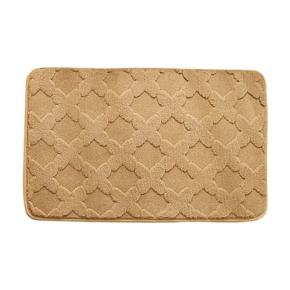 Kraoden Thickened Absorbent Bathroom Mat, Non-Slip Plush Velvet Floor Carpet, Soft and Durable Rugs for Restroom, Bedroom, and Doorway, Easy Care and Super Absorbent