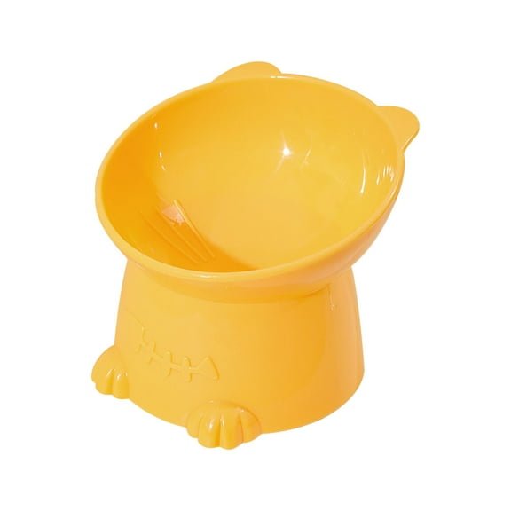 Kraoden Tilted Elevated Cat Food Bowl, Anti-Vomiting Raised Bowl for Cats and Small Dogs, Promote Digestion & Reduce Neck Pressure, 100% Recycled Plastic