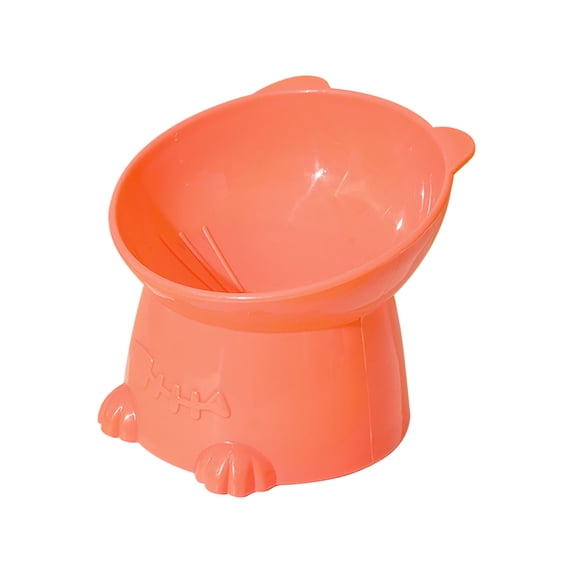 Kraoden Tilted Elevated Cat Food Bowl for Cats and Small Dogs, Anti-Vomiting Design, Promotes Digestion, 100% Recycled Plastic, Easy to Clean, Mess-Free Feeding