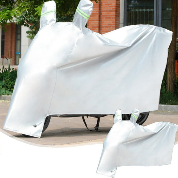 Kraoden Universal Motorcycle Cover Rainproof Sunblock Protective Cover, All-Weather Protection, Durable Aluminum Foil Material, Easy to Use and Maintain, Fits Motorcycles and Bicycles