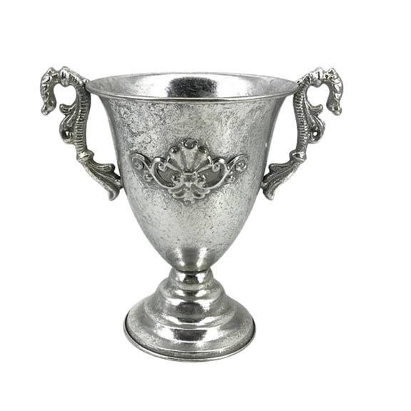 Kraoden Vintage Iron Vase Flower Pot with Handles Decorative Jug Pitcher for Dried Flowers, Kitchen Living Room Shelf Decor, Ideal Gift for Holidays and Special Events