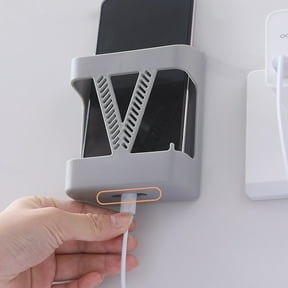 Kraoden Wall Mounted Mobile Phone Charging Rack, No Punch Installation, Multifunctional Bedside Holder for All Phone Sizes, Space-Saving Design with Hidden Magnetic Support