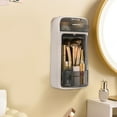 thumbnail image 1 of Kraoden Wall-Mounted Organizer with Rotating Four-Compartment Drawer, Efficient Storage Solution, No Drilling, Transparent Material, Multifunctional and Space Saving Makeup Brush Holder, 1 of 7