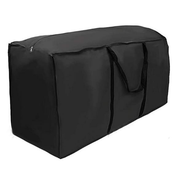 Kraoden Water Resistant 47 Inch Patio Cushion and Cover Storage Bag, Patio Furniture Covers, Garden Cushion Storage Covers with Zipper and Handles Black