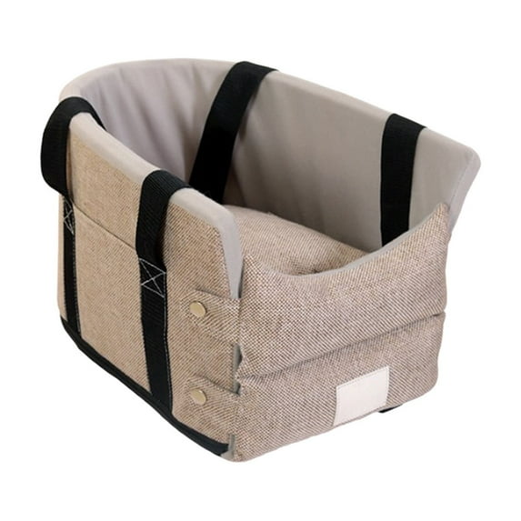 Kraoden Waterproof Pet Car Seat, Non-Slip Booster Seat with Safety Belt for Dogs and Cats, Back Seat Protection, Easy to Clean, Suitable for Small Pets Up to 15 lbs