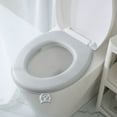 thumbnail image 1 of Kraoden Waterproof Toilet Seat Cushion, Thickened Universal Foam Cover, Self-Adhesive, Washable & Non-Absorbent, Comfortable Padding for Standard-Sized Toilets, 1 of 6
