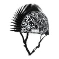 thumbnail image 1 of Krash Youth Street Writer Mohawk Bike Helmet, Black and White, 8+ (54-58cm), 1 of 6
