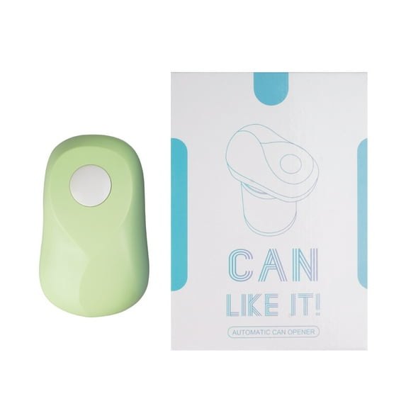 Kratax One Touch Can Opener: Green Electric Can Opener, Auto Stop When Finished, Ergonomic, Smooth Edge, Food-Safe, Battery Operated Can Opener