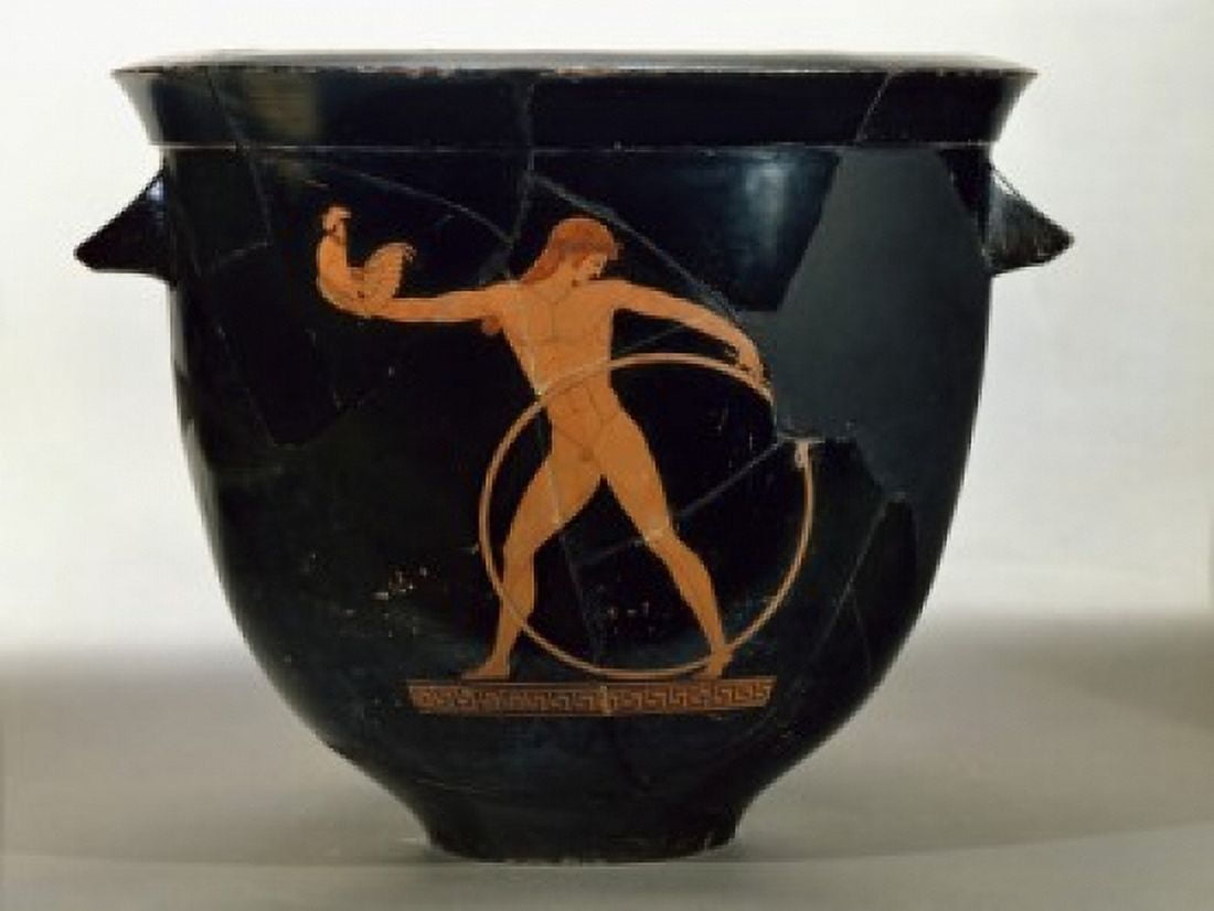 Krater Athlete Greek Art Musee du Louvre Paris Canvas Art - (18 x 24)