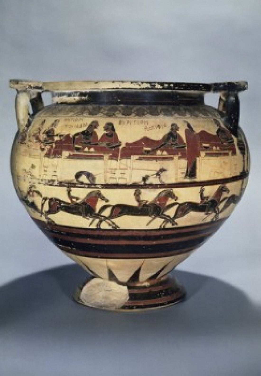Krater Corinthian Style Greek Art Musee du Louvre Paris Canvas Art - (18 x 24)