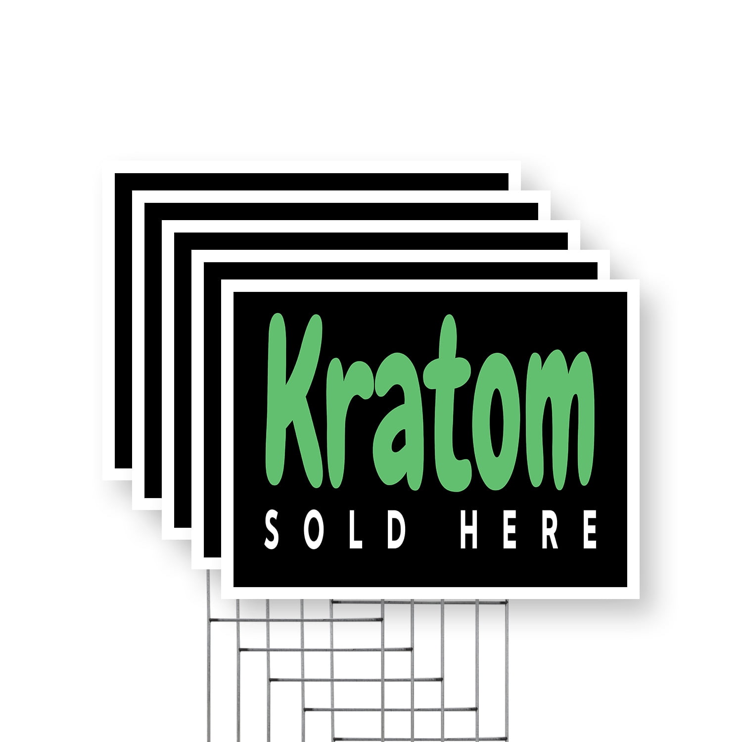 Kratom Sold Here Yard Sign 5 Pack of 18 Inch x 24 Inch Double Sided ...