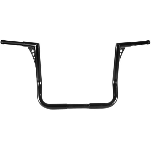 Krator 1.25" Black Handlebar with 14" Rise - 1 1/4" Ape Hanger Bar Compatible with 1996-2022 Harley Davidson Bagger Touring Motorcycles