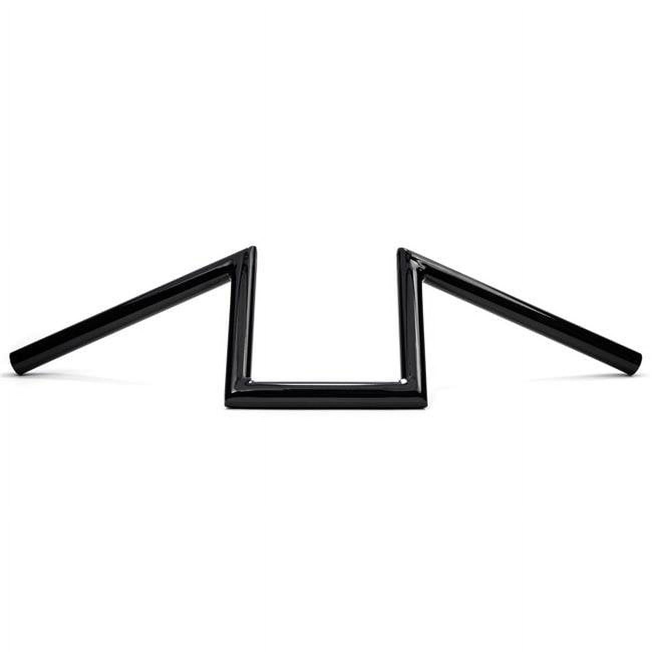 Krator  1 in. Z Bars Replacement Handlebars Custom Bobber Harley Triumph, Black