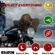 Krator 14 35.5 cm Universal Motorcycle Windshield Windscreen Compatible With Victory Judge 2012-2014, Smoke