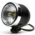 thumbnail image 1 of Krator 4.25" Mini Headlight w/ High Low Beam Lights LED Bulb Black w/ Chrome Housing, 1 of 7