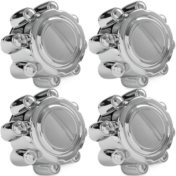 Krator 4x Chrome Center Caps Wheel Lug Nut Hub Cap Covers Compatible with 1999-2005 Ford F250 SuperDuty / 1999-2005 Ford F350 SuperDuty SRW / 2000-2005 Ford Excursion
